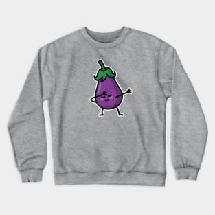 Aubergine eggplant dab dabbing Crewneck Sweatshirt